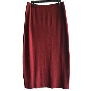 Vintage Norton Studio Petites Red Acrylic Maxi Skirt Petites Size PXL NWT